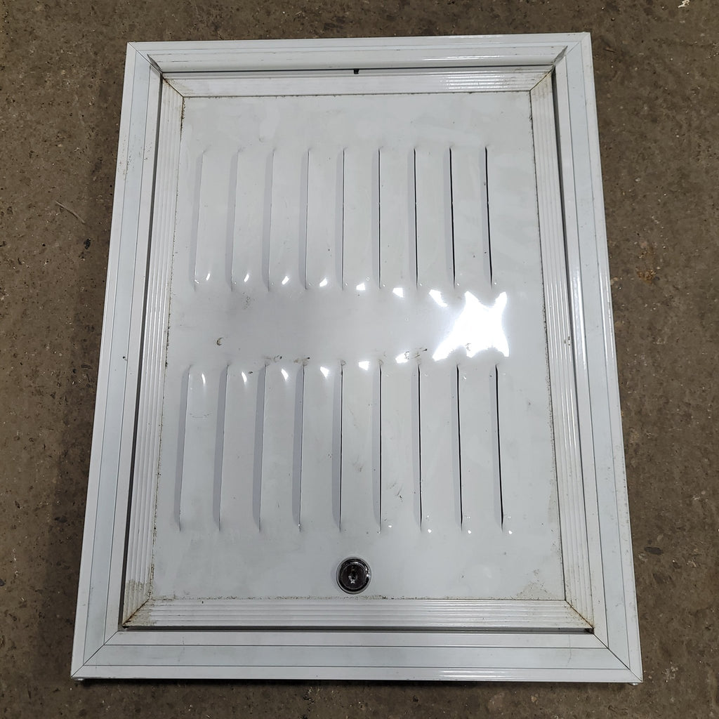 Used Square Cornered Propane/ Battery Door 15 3/4" X 11 3/4" X 1/2"D - Young Farts RV Parts