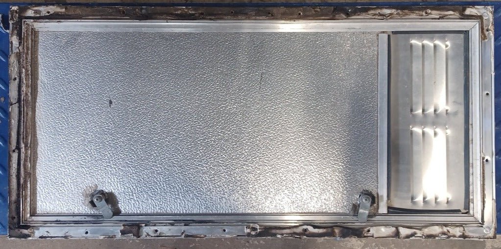 Used Squared Cornered Battery/Propane Cargo Door 30 3/4" x 13 3/4" x 3/8 "D - Young Farts RV Parts