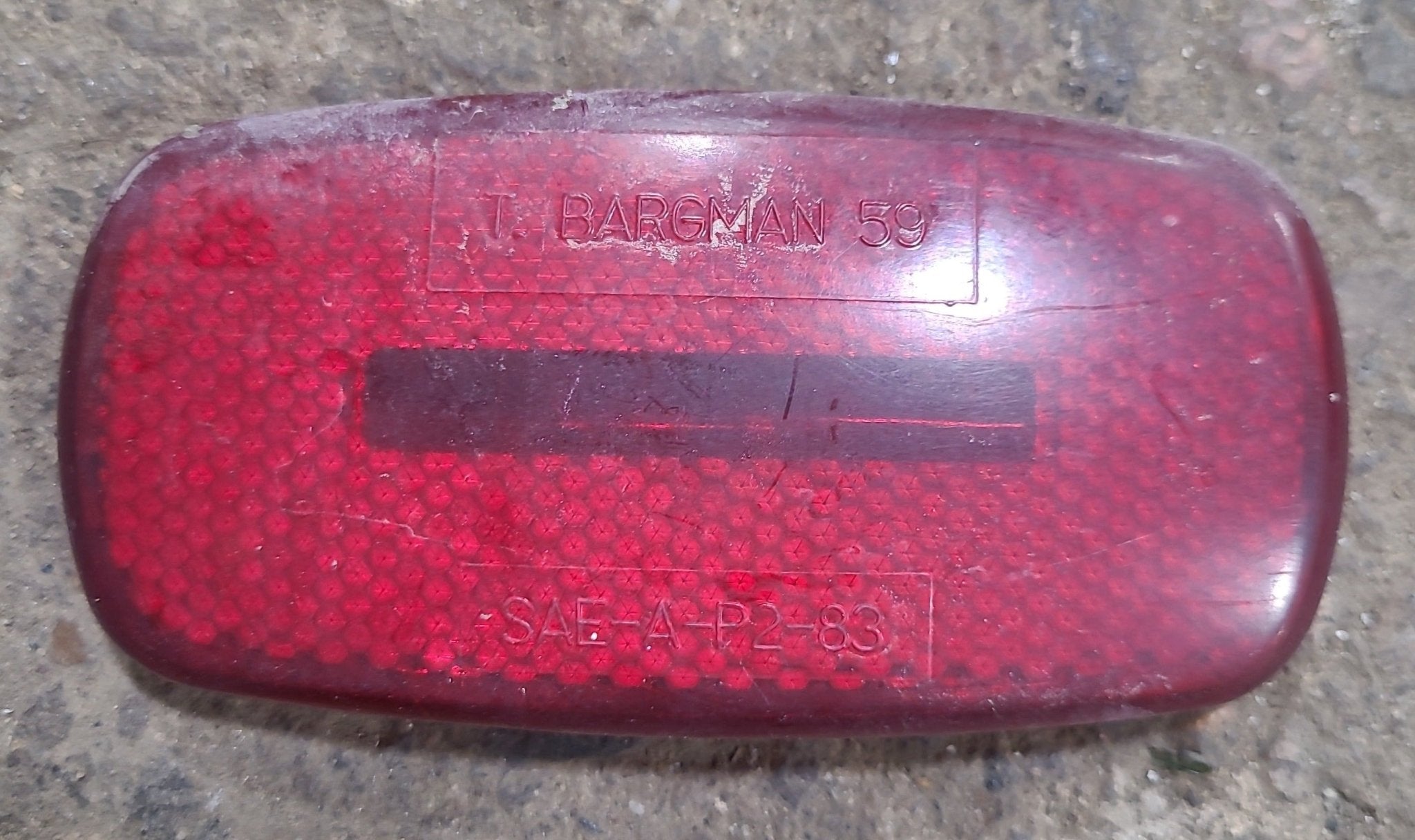 Used T BARGMAN 59 SAE-A-P2-83 Replacement Lens for Marker Light | Red - Young Farts RV Parts