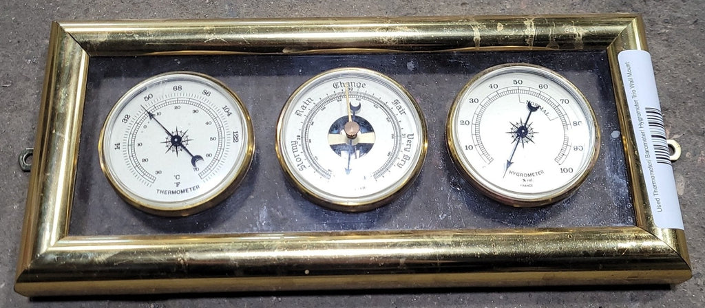 Buy Used Thermometer/ Barometer/ Hygrometer Trio Wall Mount Online