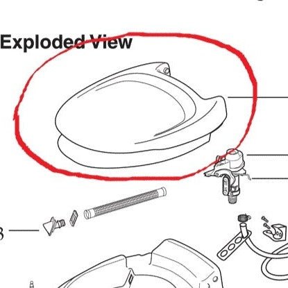 Used Thetford 31667 Toilet Seat & Cover Replacement - Young Farts RV Parts