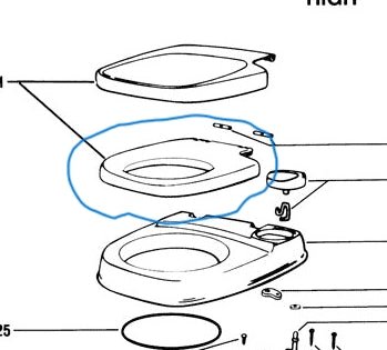 Toilet deals lid parts