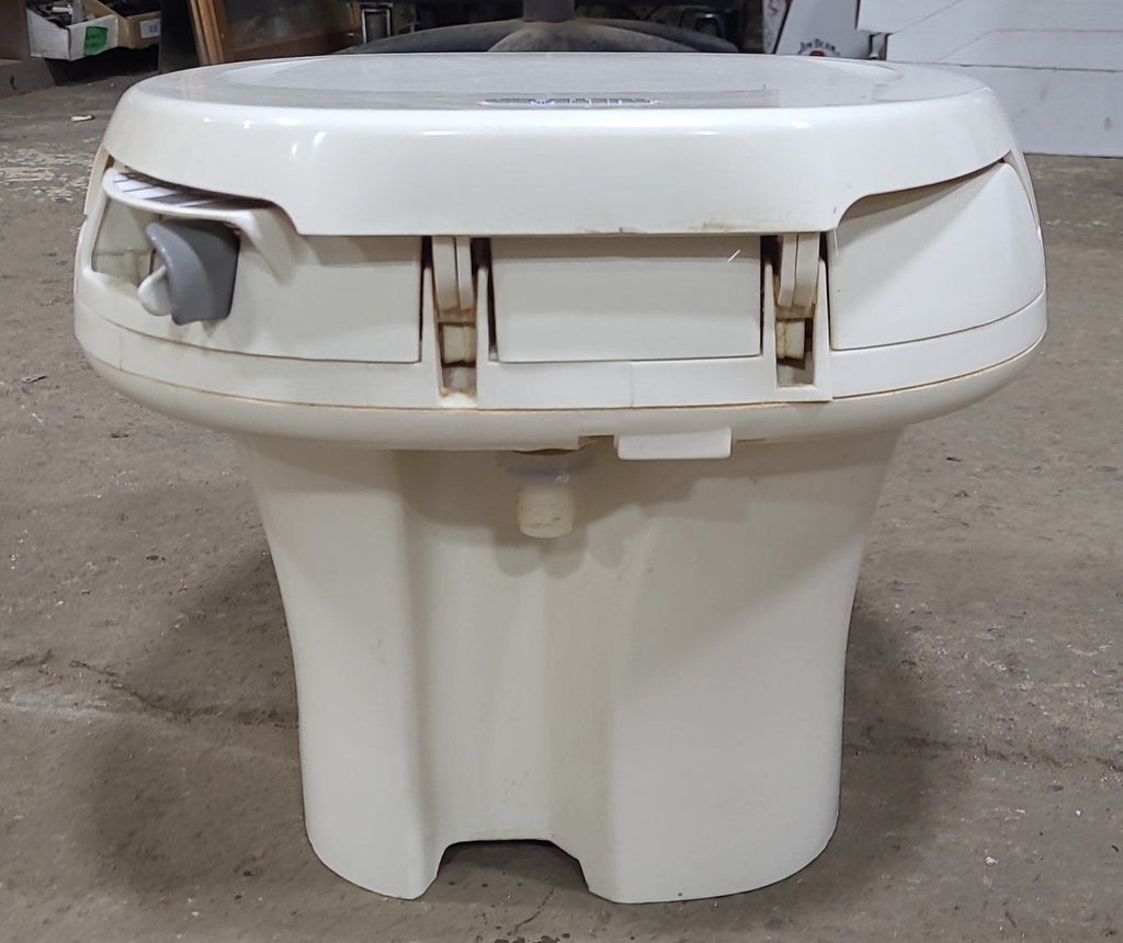 Used Toilet Complete Thetford Aqua-Magic IV (Low) Hand Flush - Bone 20919 - Young Farts RV Parts