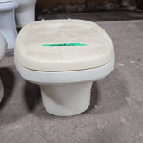 Used Complete Thetford 20919 Aqua-Magic IV Toilet - Hand Flush, Low Profile, Parchment