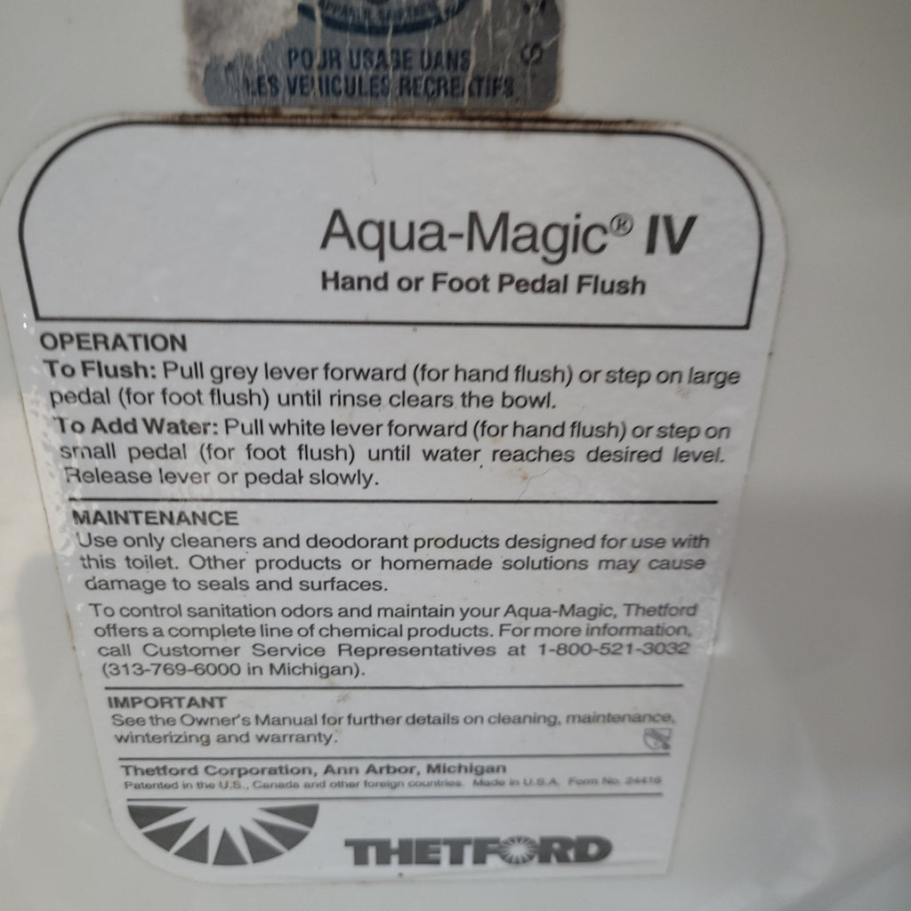 Used Toilet Thetford AQUA MAGIC IV | 24920 - Young Farts RV Parts