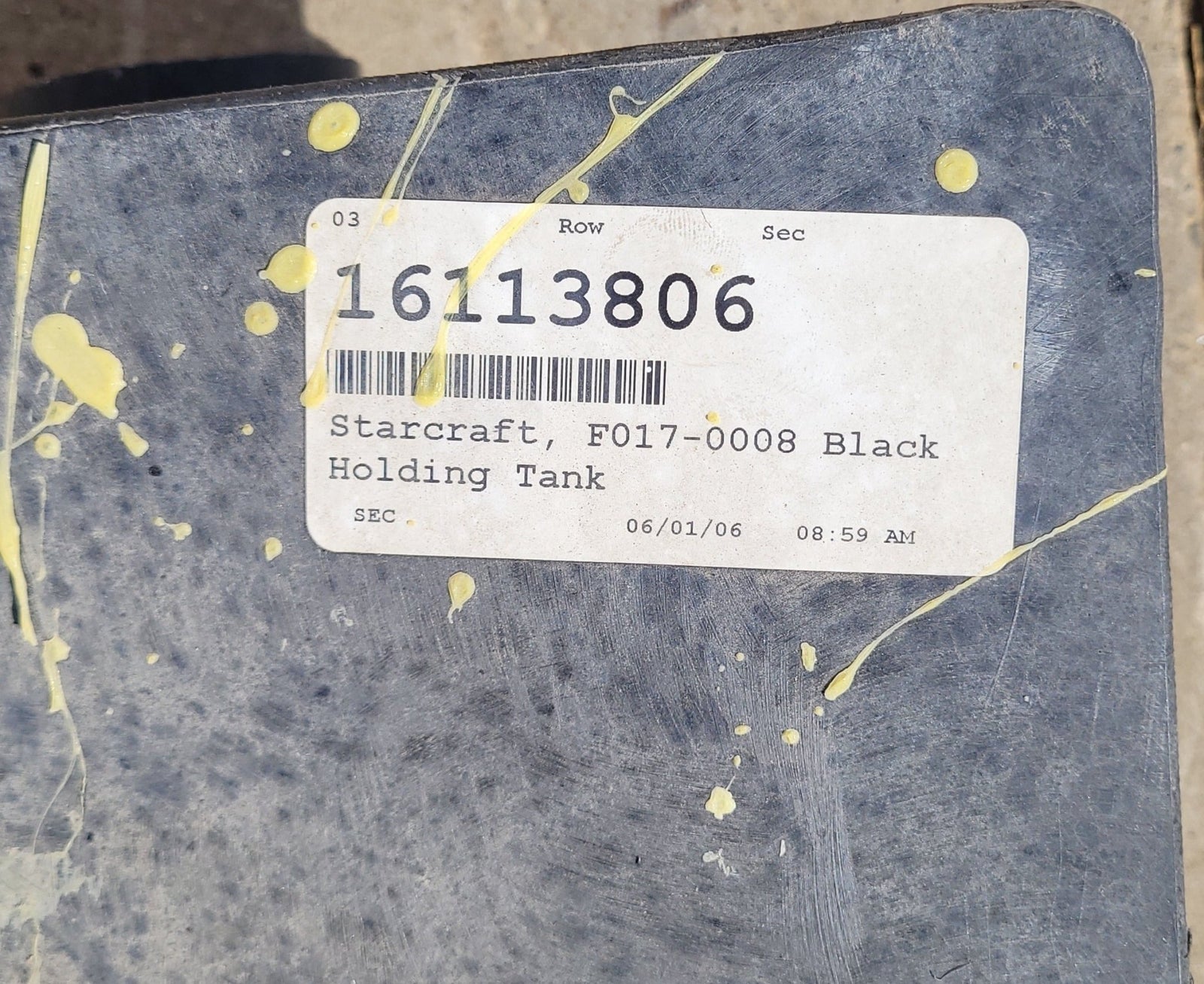 Used Waste/ Grey Water Tank 52 3/4