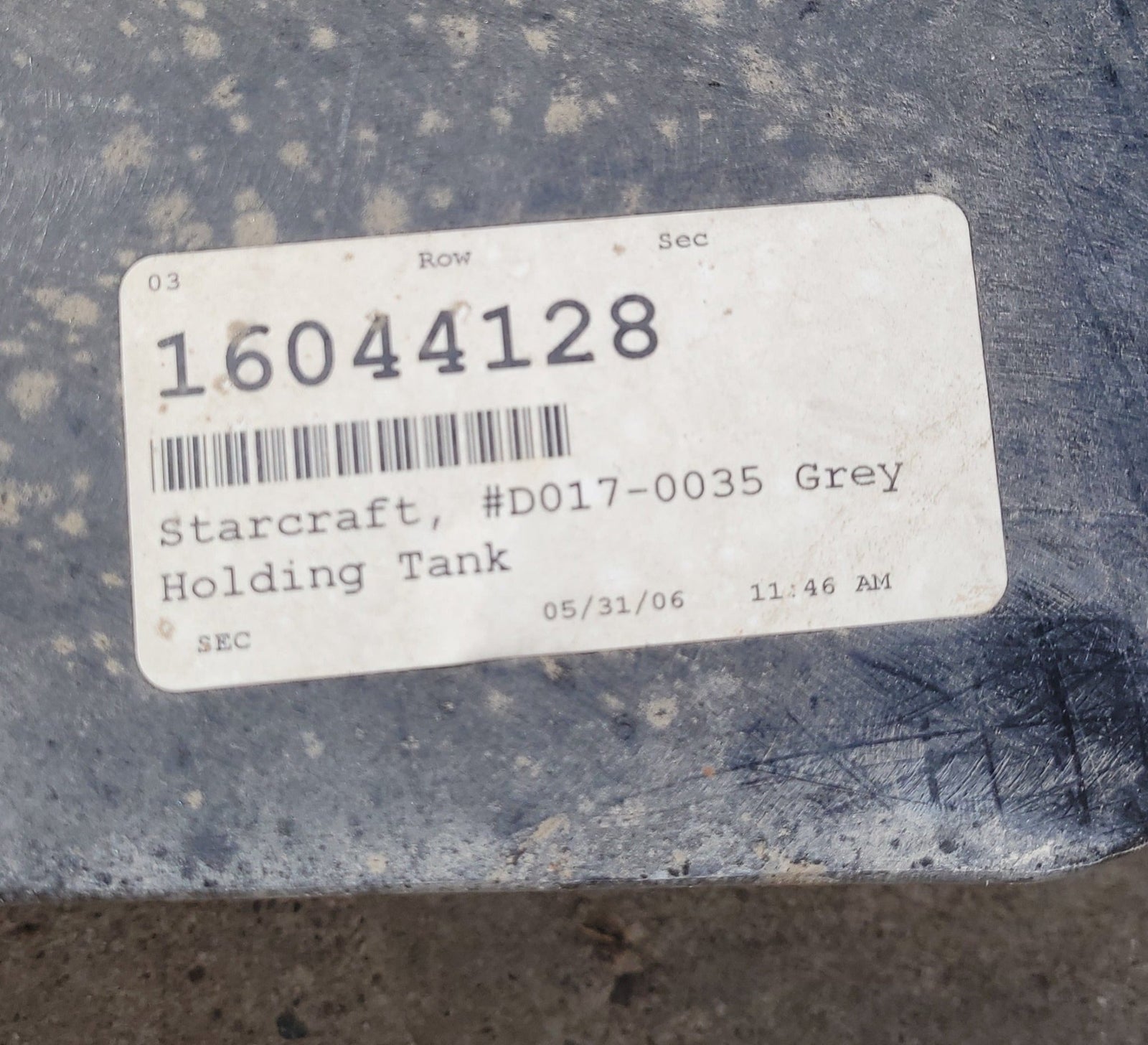 Used Waste/ Grey Water Tank 53