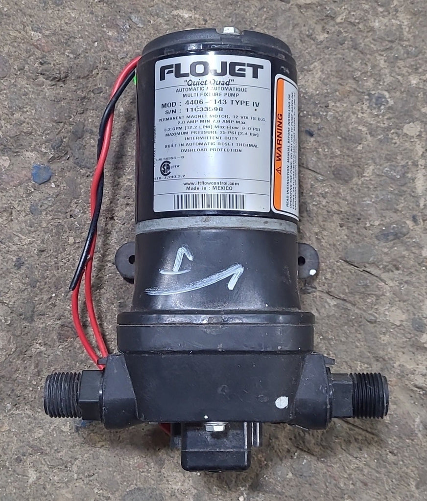 Used Water Pump FLOJET Model 4406-143 Type IV - Young Farts RV Parts