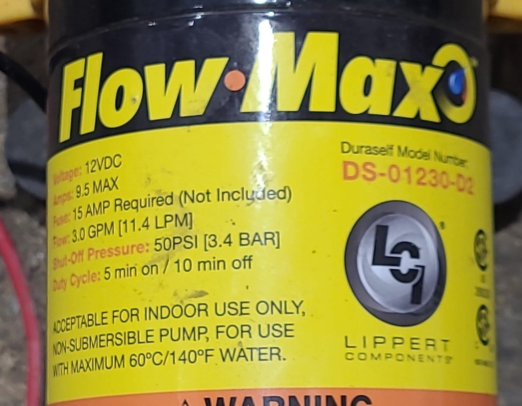 Used Water Pump Max-Flow DS-01230-D2 - Young Farts RV Parts