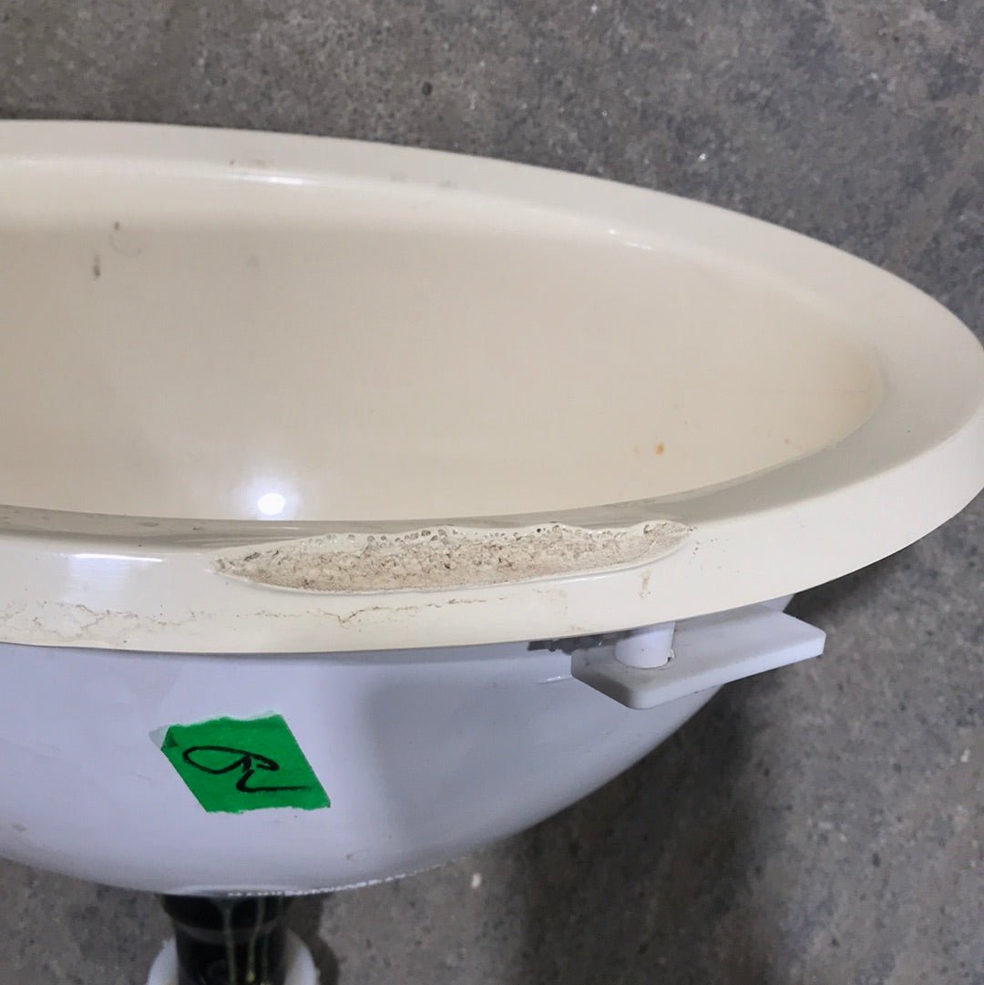 Used White Bathroom Sink 13 1/2