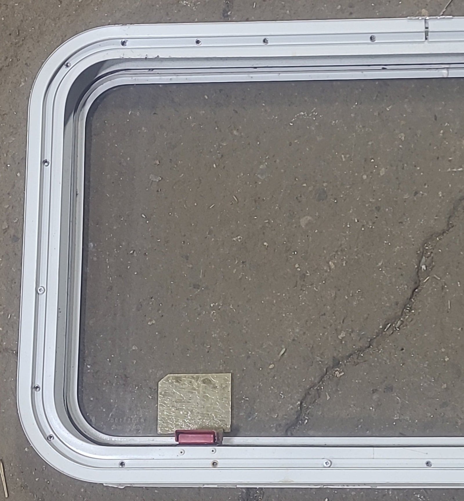 Used White Radius Emergency Opening Window : 35 1/2