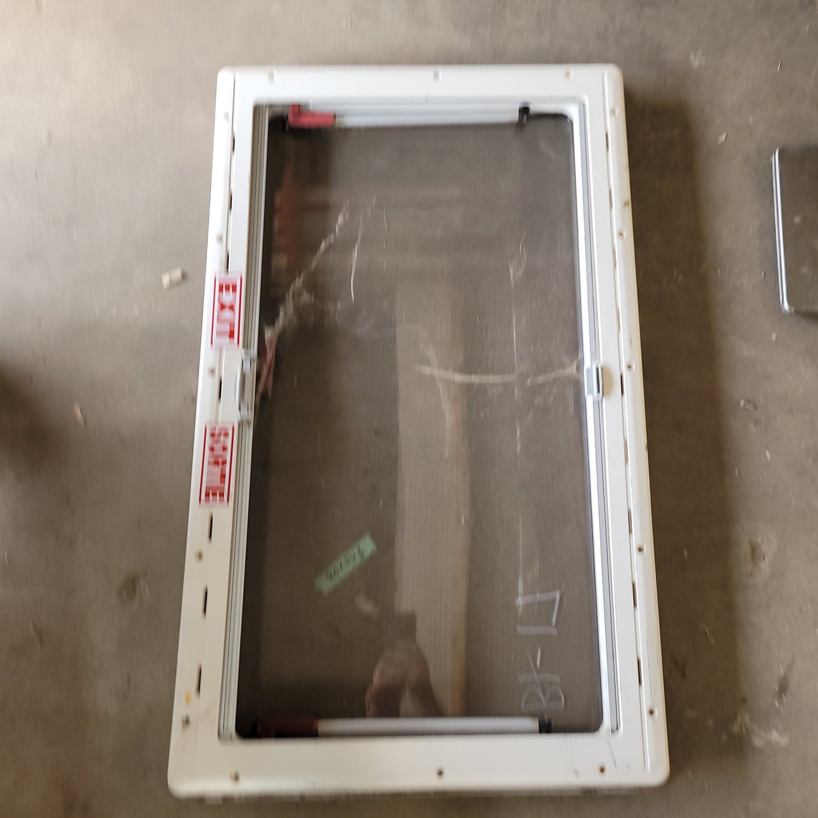 Used White Radius Emergency Opening Window : 39 X 23 X 2