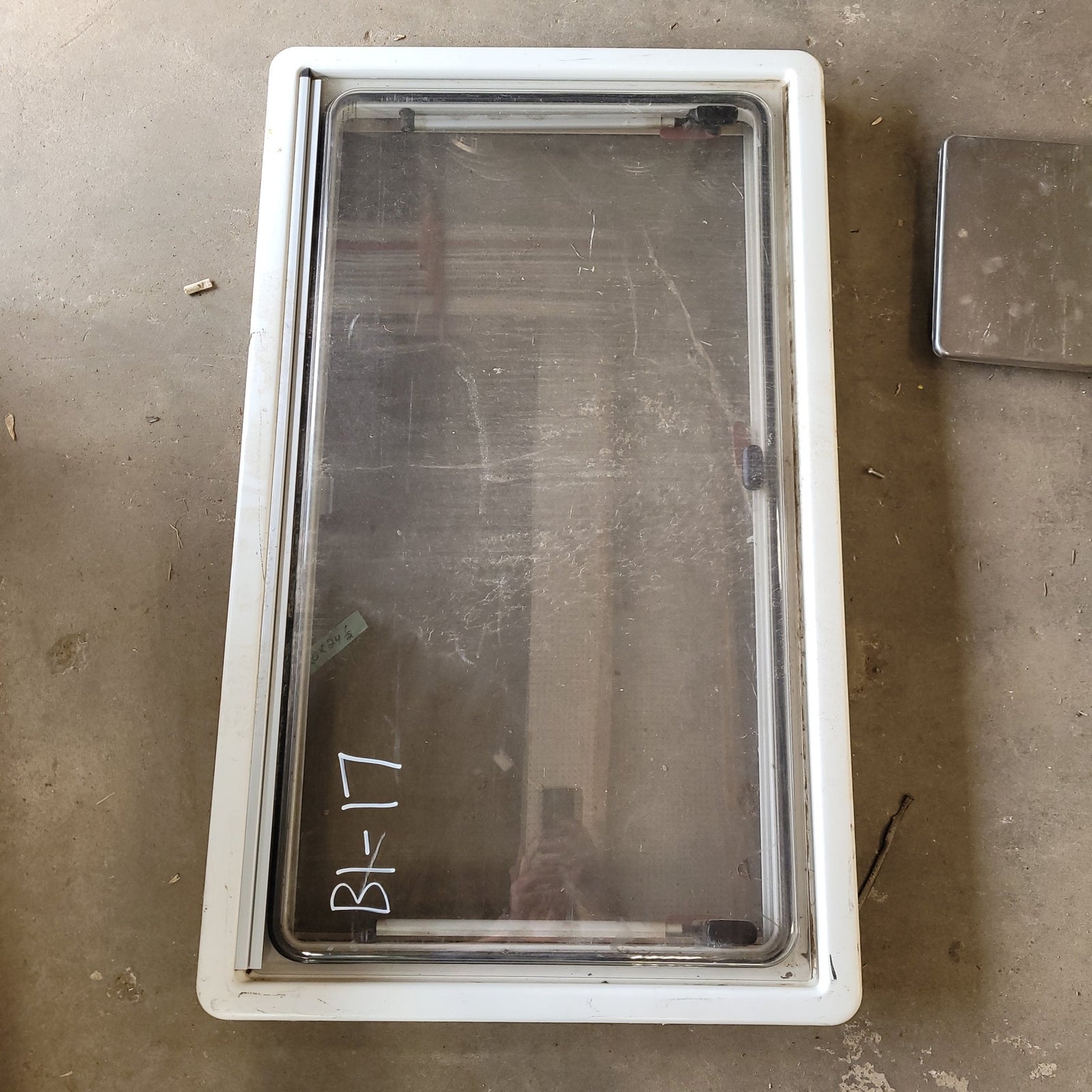 Used White Radius Emergency Opening Window : 39 X 23 X 2