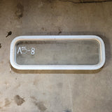 Used White Radius Non-Opening Window : 11 1/4 X 34 1/4 X 2