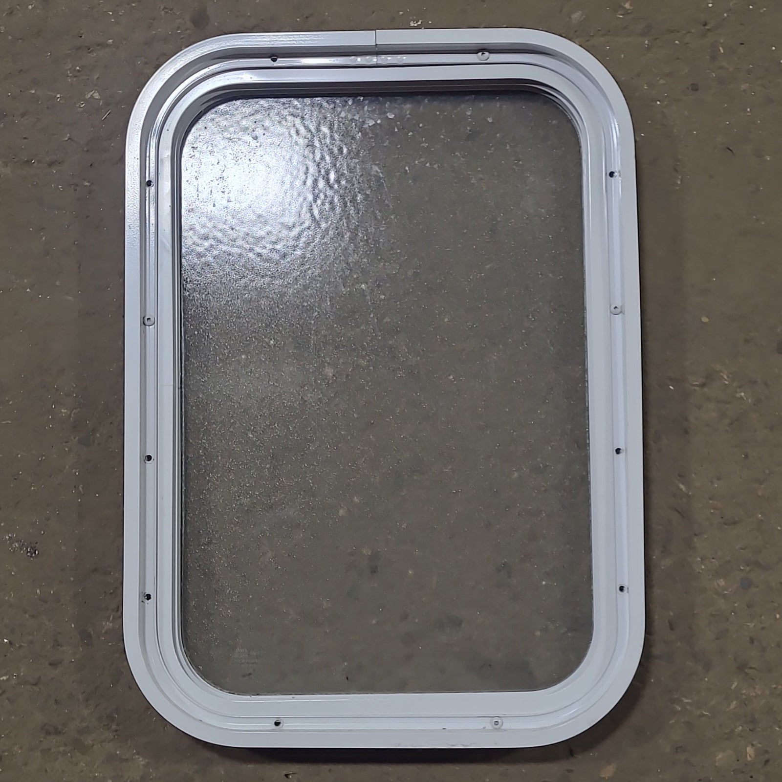 Used White Radius Non Opening Window : 15 1/4