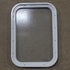 Used White Radius Non Opening Window : 15 1/4" W x 21 3/4" H x 1 3/4" D - Young Farts RV Parts