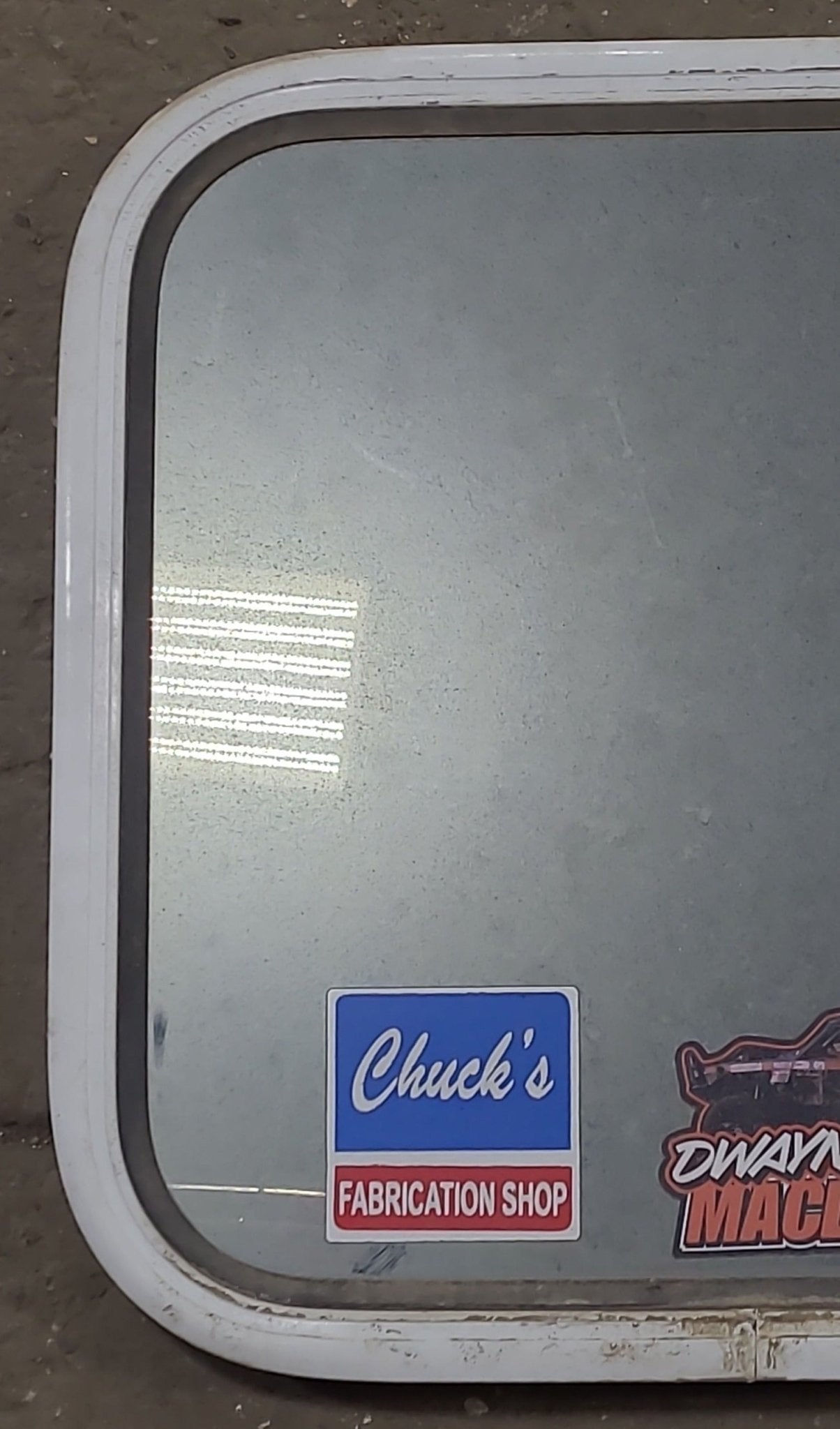 Used White Radius Non Opening Window : 20 1/4