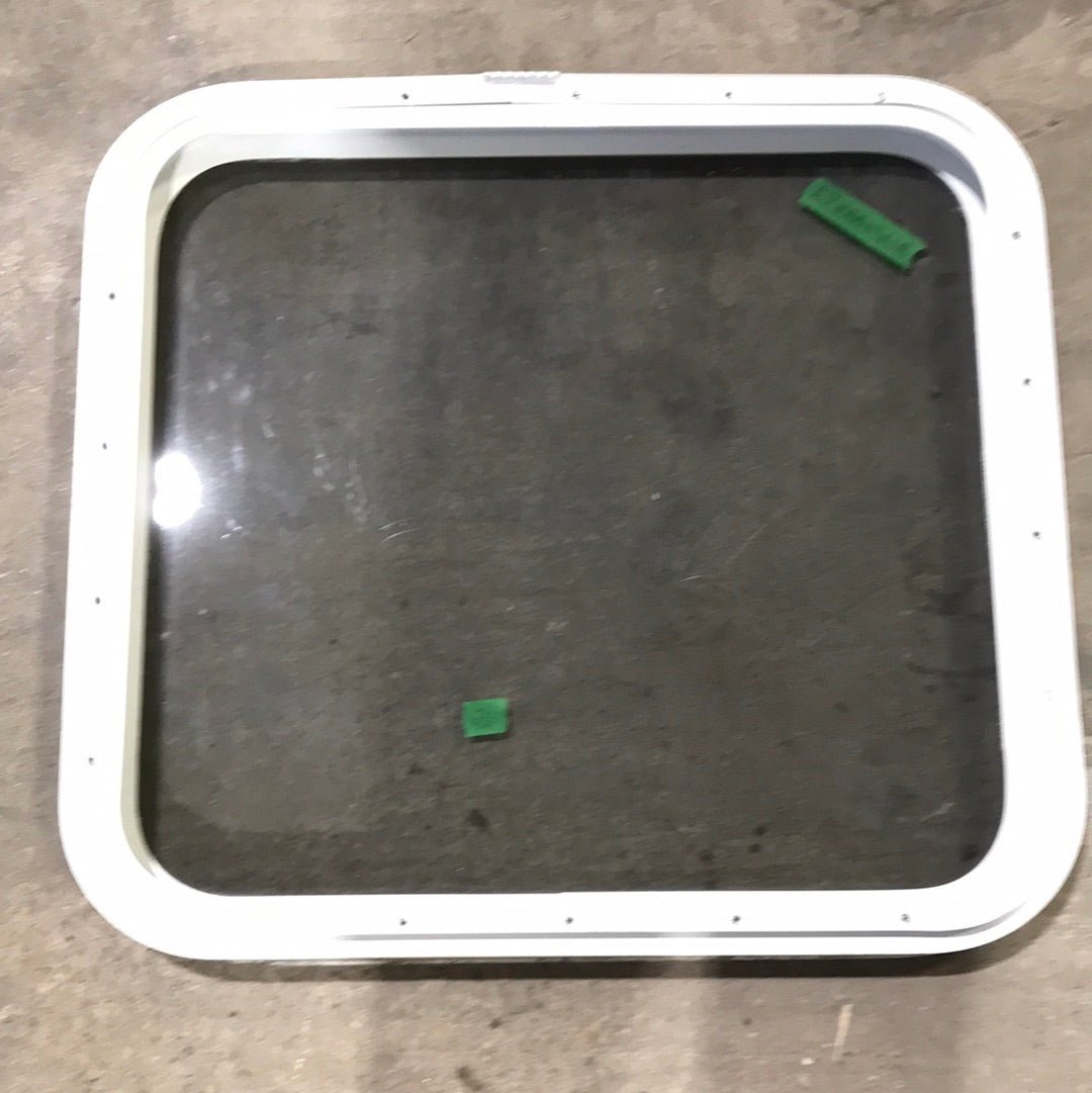 USED White Radius Non Opening Window : 21 1/2