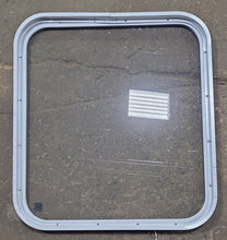 Load image into Gallery viewer, Used White Radius Non Opening Window : 23 1/2&quot; W x 25 3/4&quot; H x 1 7/8&quot; D - Young Farts RV Parts