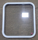 Used White Radius Non Opening Window : 23 1/2