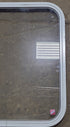 Used White Radius Non Opening Window : 23 1/2" W x 25 3/4" H x 1 7/8" D - Young Farts RV Parts