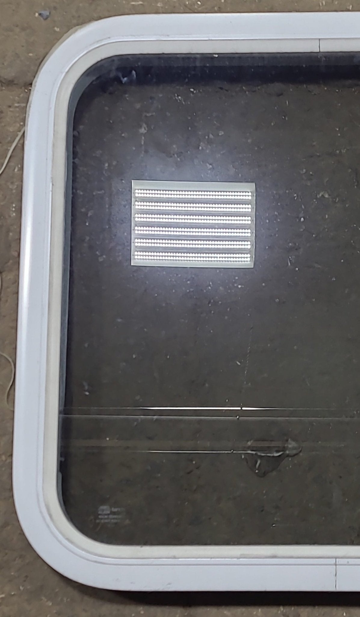 Used White Radius Non Opening Window : 23 3/8