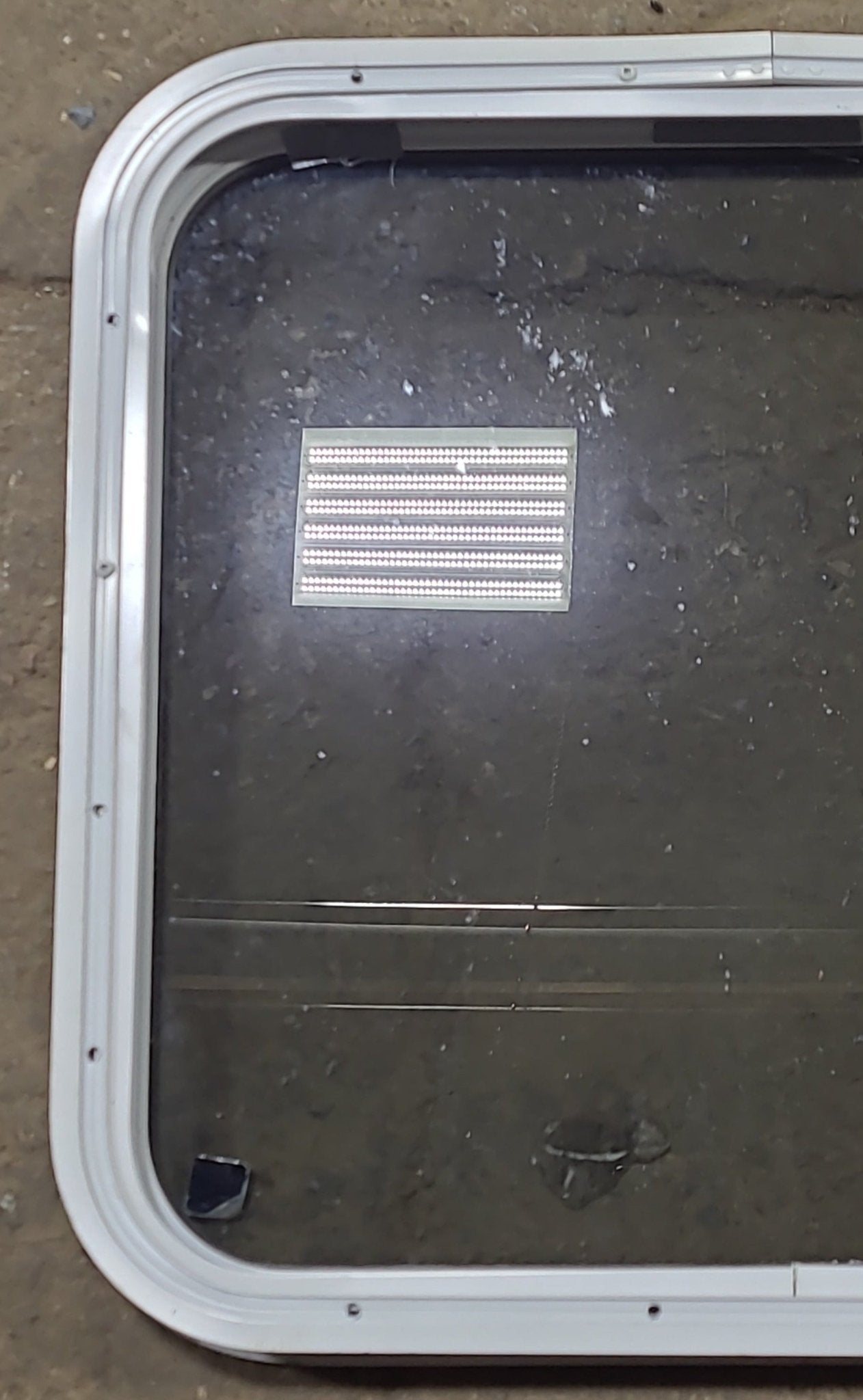 Used White Radius Non Opening Window : 23 3/8