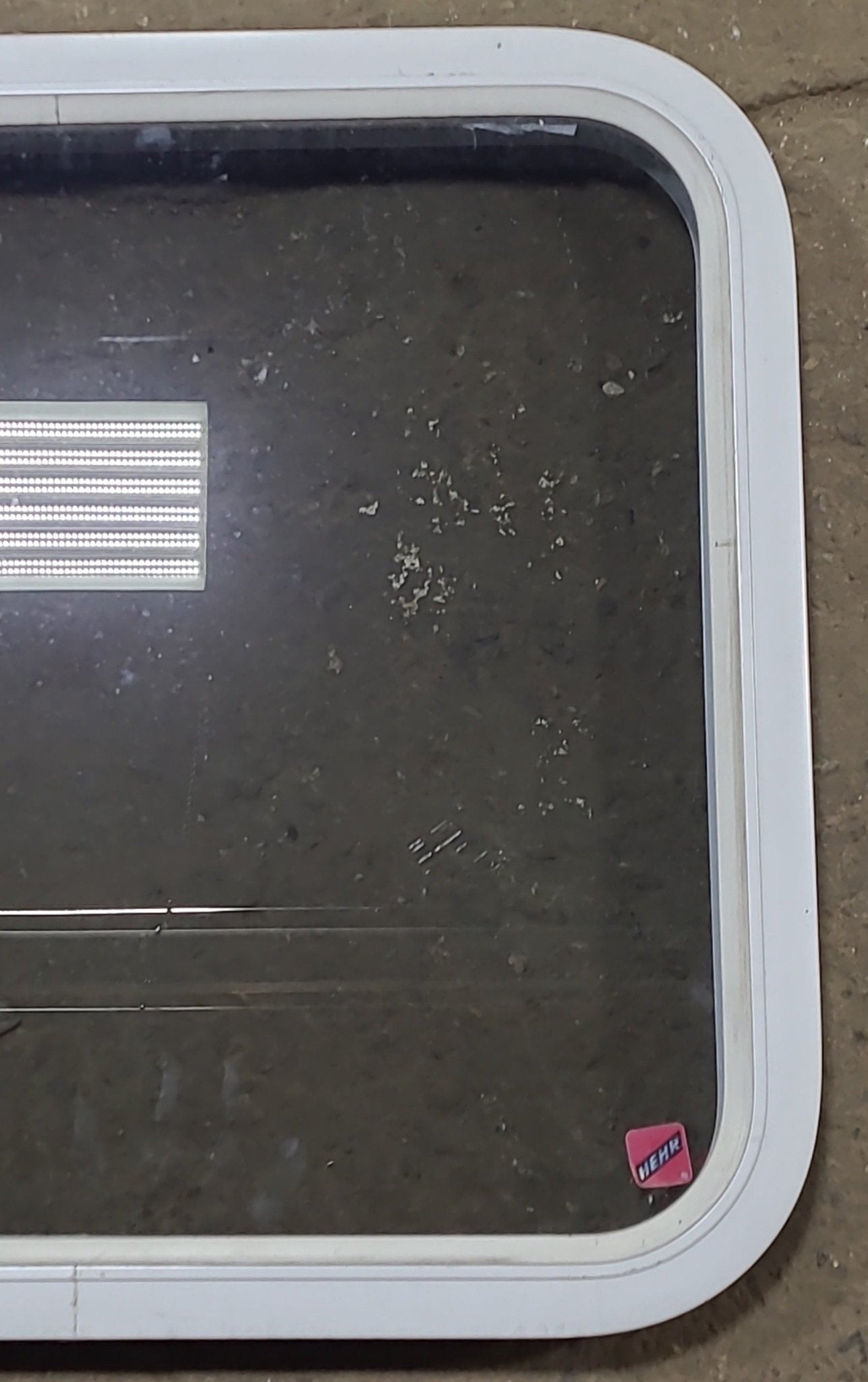 Used White Radius Non Opening Window : 23 3/8