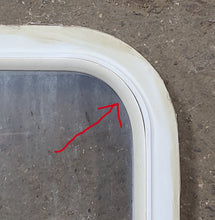 Load image into Gallery viewer, Used White Radius Non Opening Window : 29 1/2&quot; W x 21 1/2&quot; H x 1 3/4&quot; D - Young Farts RV Parts