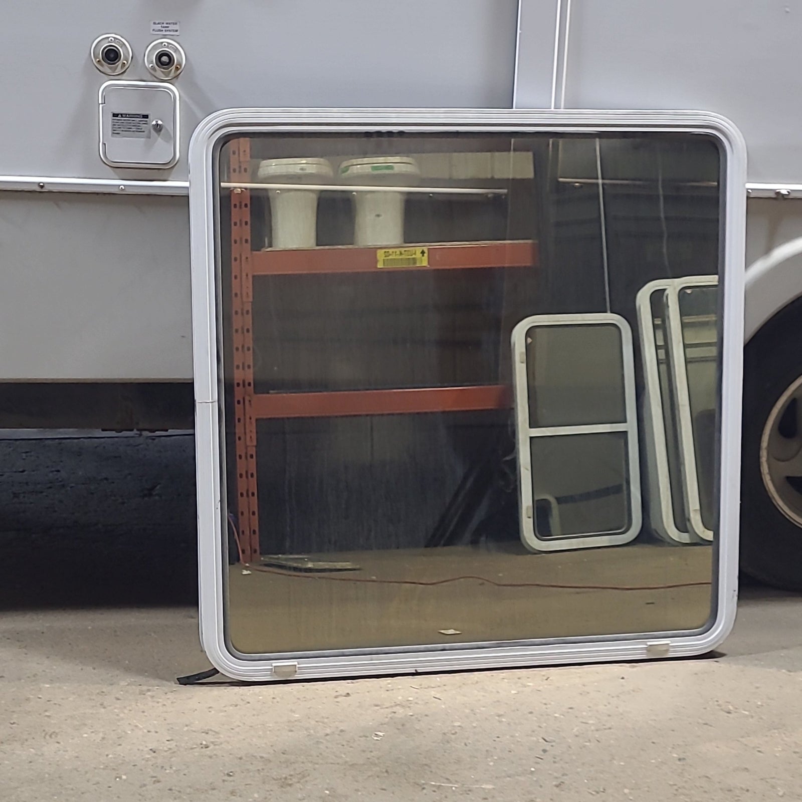 Used White Radius Non Opening Window : 41 1/2