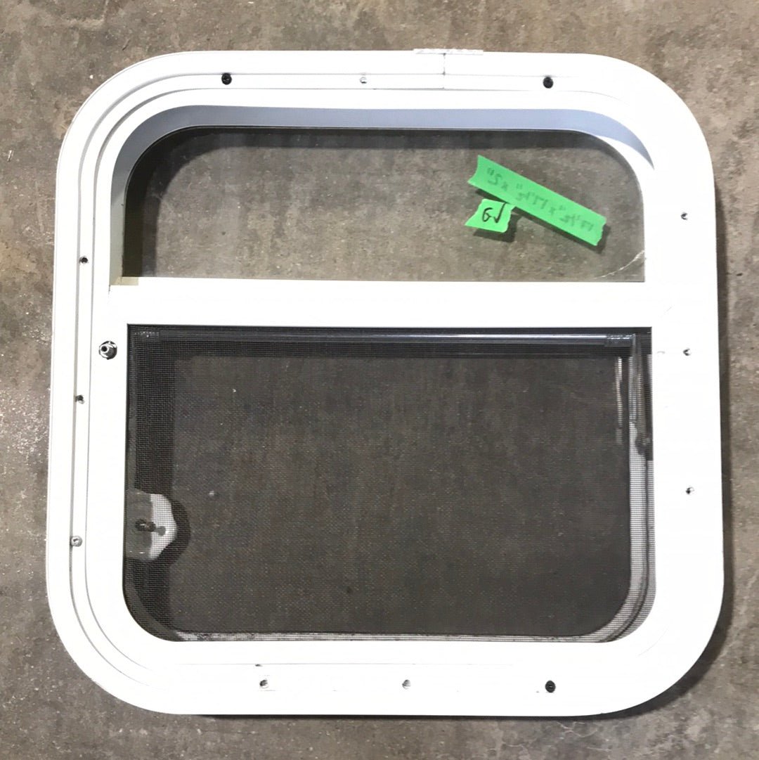 Used White Radius Opening Window : 17 1/2