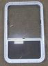 Used White Radius Opening Window : 22 1/4" W x 35 3/4" H x 1 3/4" D - Young Farts RV Parts