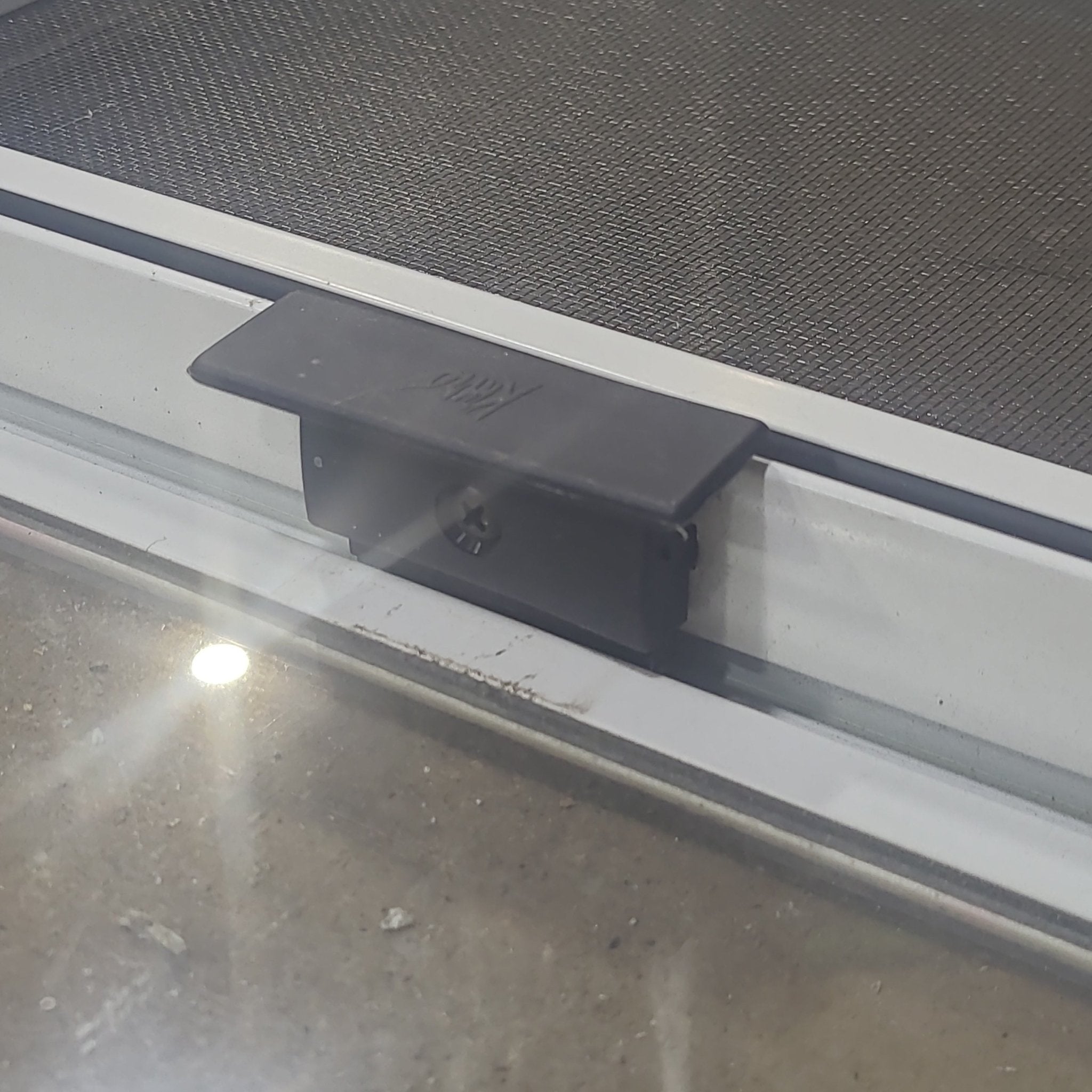 Used White Radius Opening Window : 23 1/2" W x 14 1/2" H x 1 7/8" D - Young Farts RV Parts