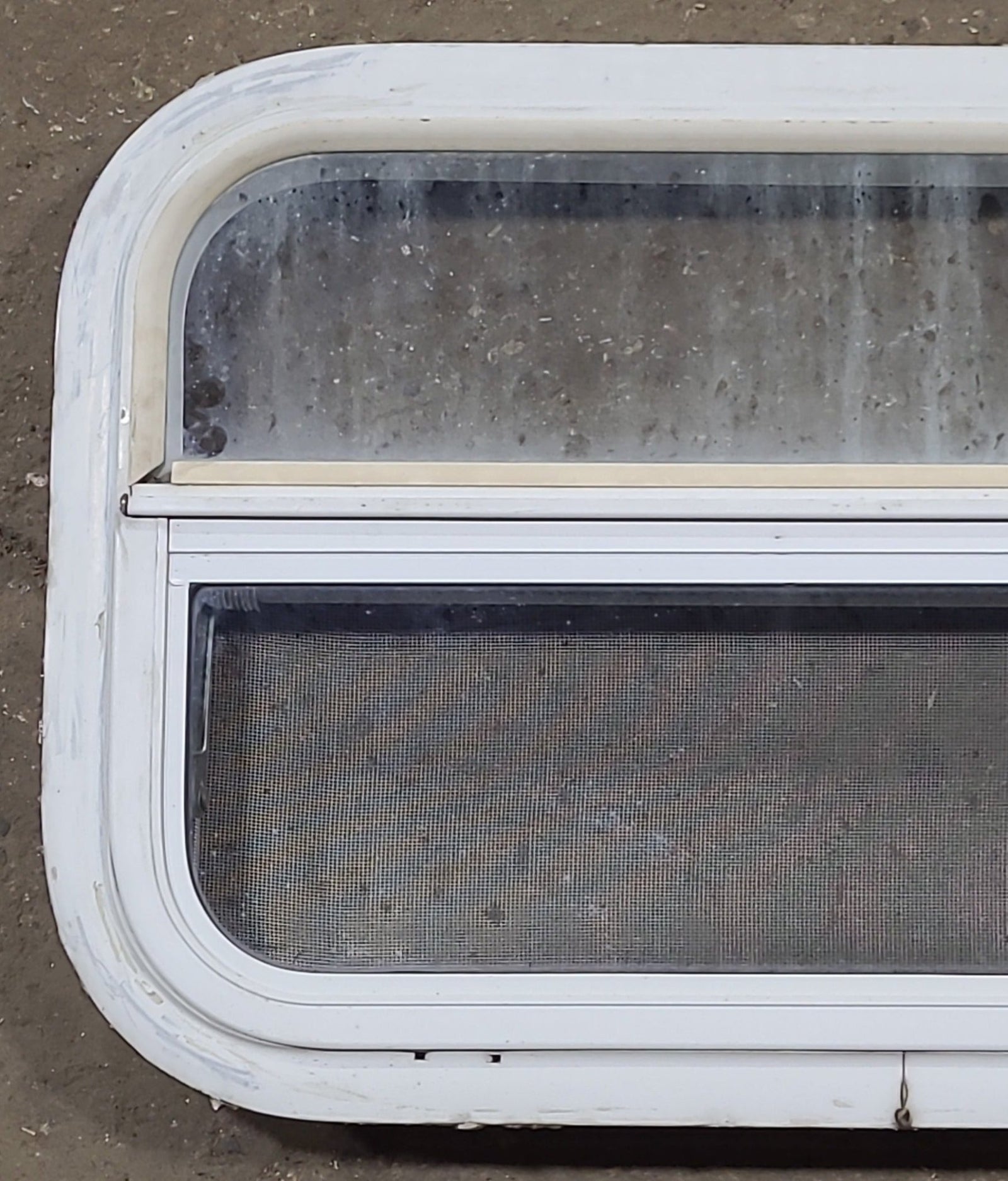 Used White Radius Opening Window : 23 1/2