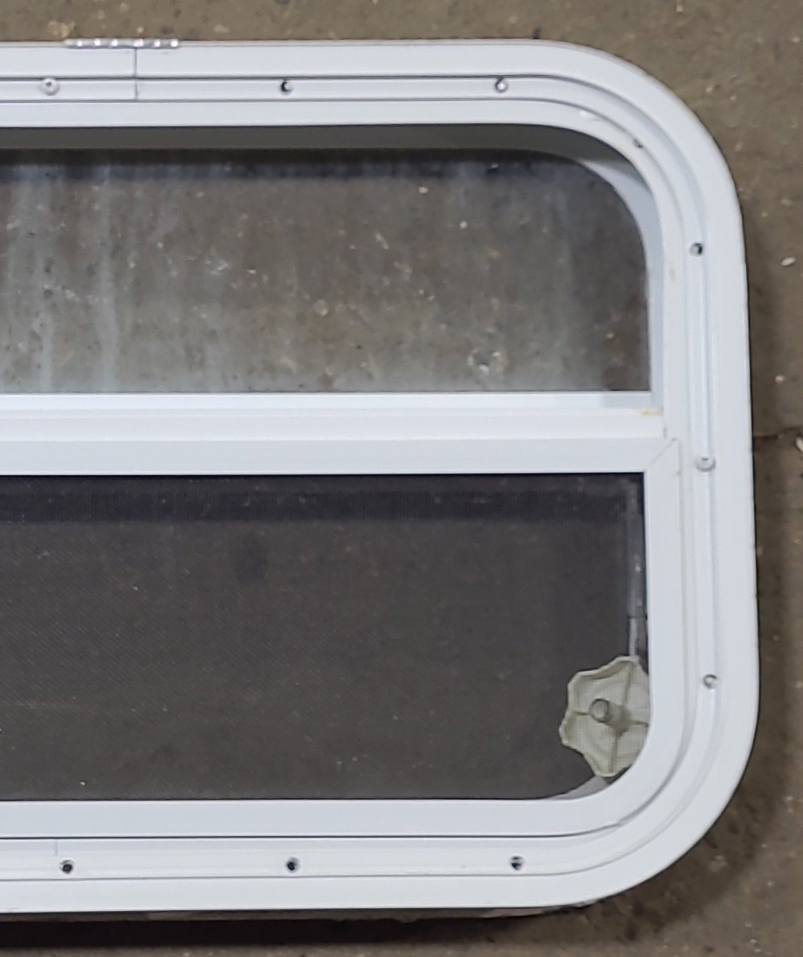 Used White Radius Opening Window : 23 1/2