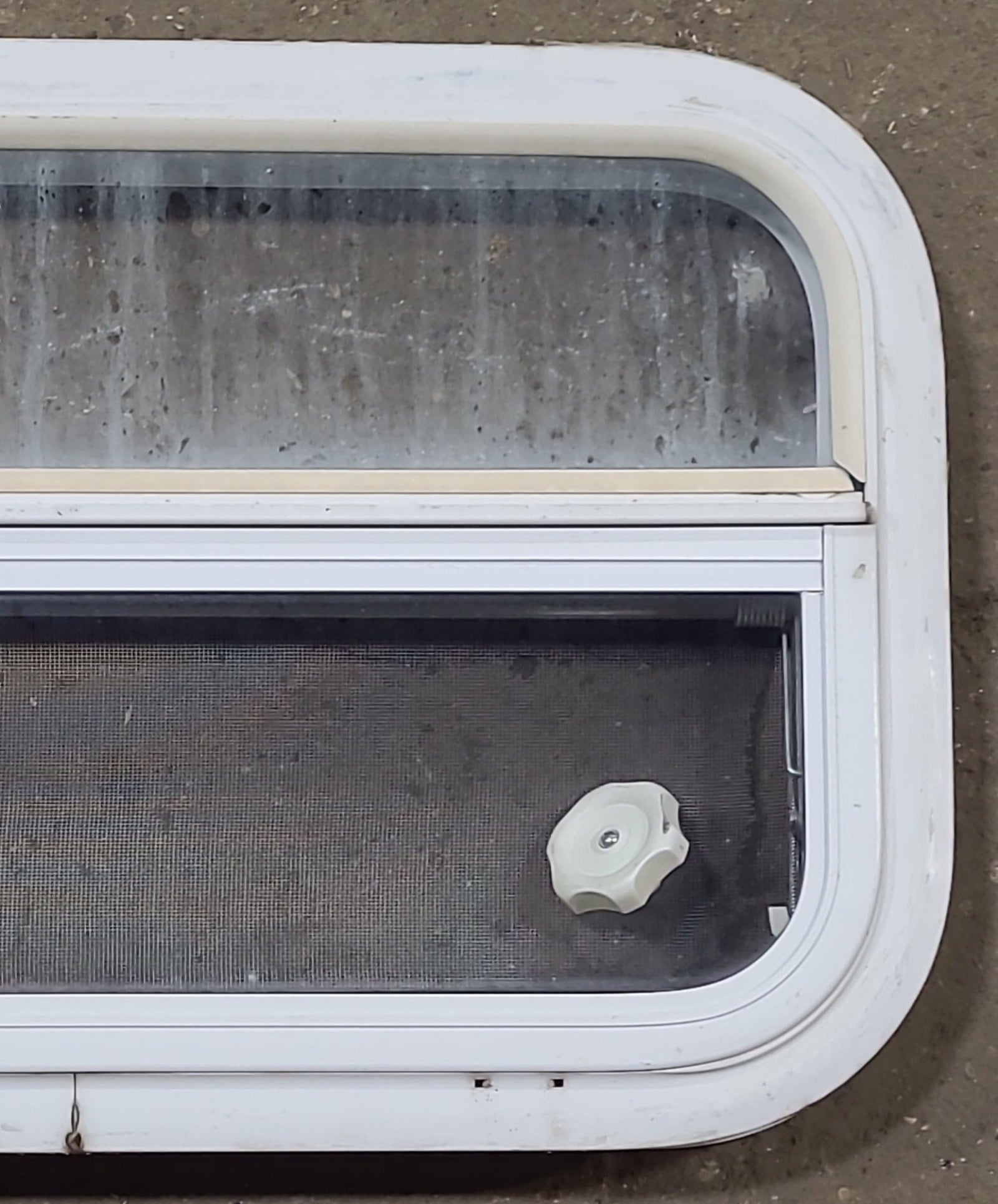 Used White Radius Opening Window : 23 1/2