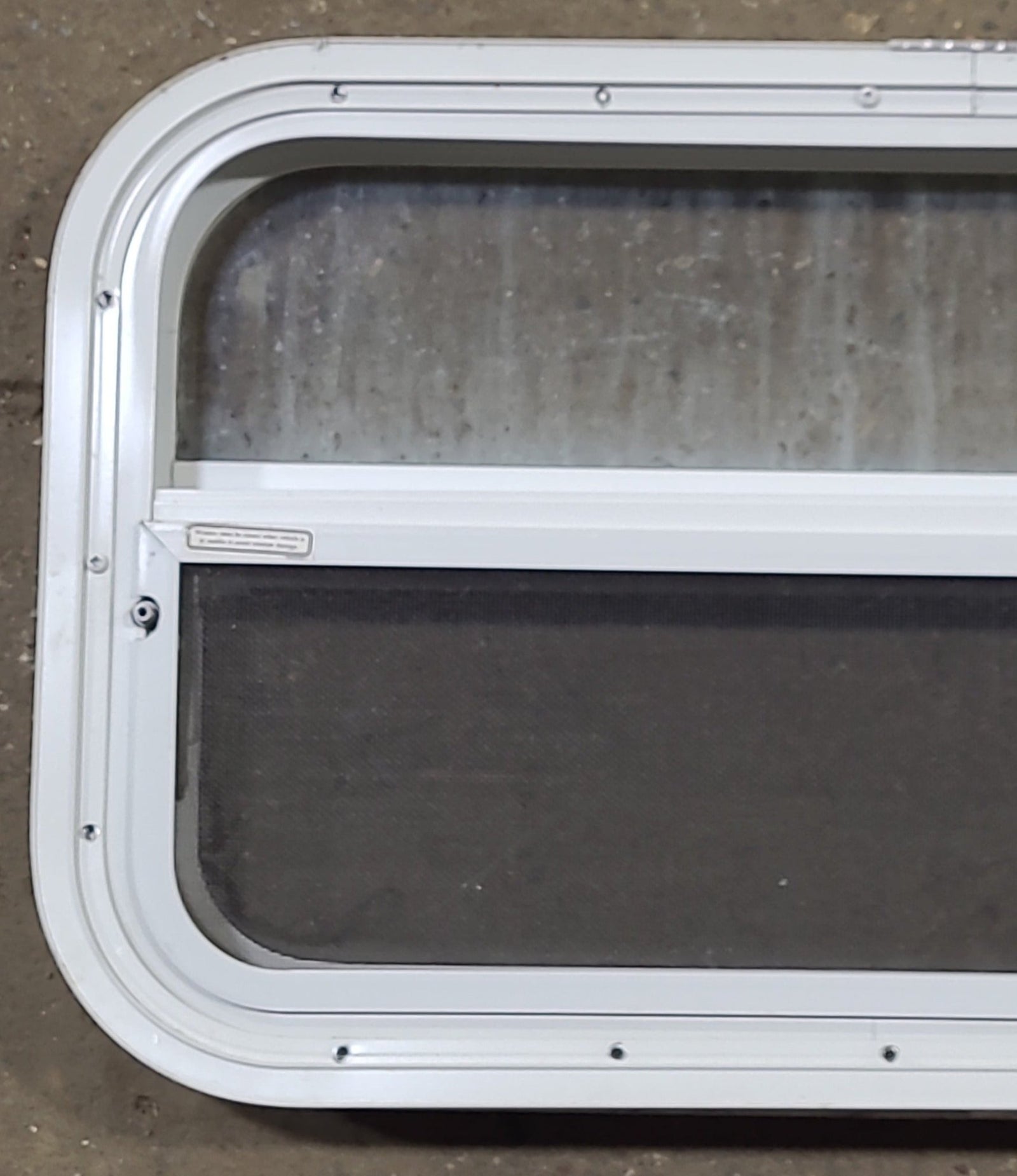 Used White Radius Opening Window : 23 1/2