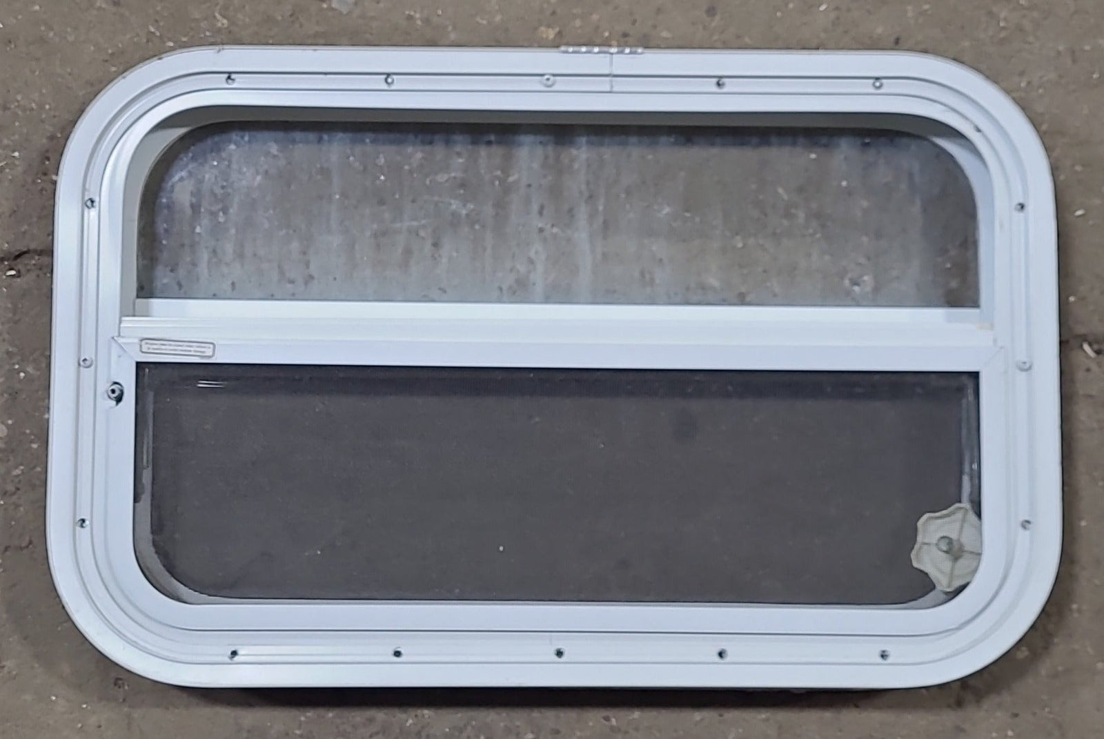 Used White Radius Opening Window : 23 1/2