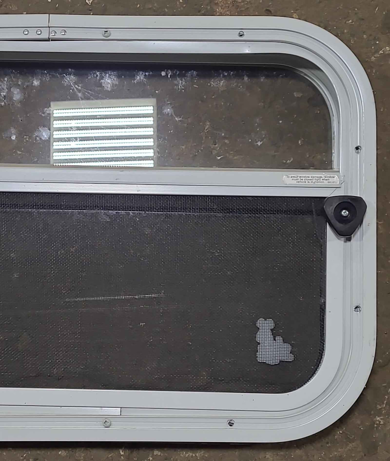 Used White Radius Opening Window : 23 1/2