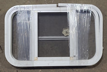 Load image into Gallery viewer, Used White Radius Opening Window : 23 3/4&quot; W x 14 5/8&quot; H x 1 3/4&quot; D - Young Farts RV Parts