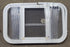 Used White Radius Opening Window : 23 3/4" W x 14 5/8" H x 1 3/4" D - Young Farts RV Parts