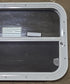 Used White Radius Opening Window : 23 3/8" W x 17 1/2" H x 1 7/8" D - Young Farts RV Parts