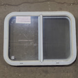 Used White Radius Opening Window : 24 1/4