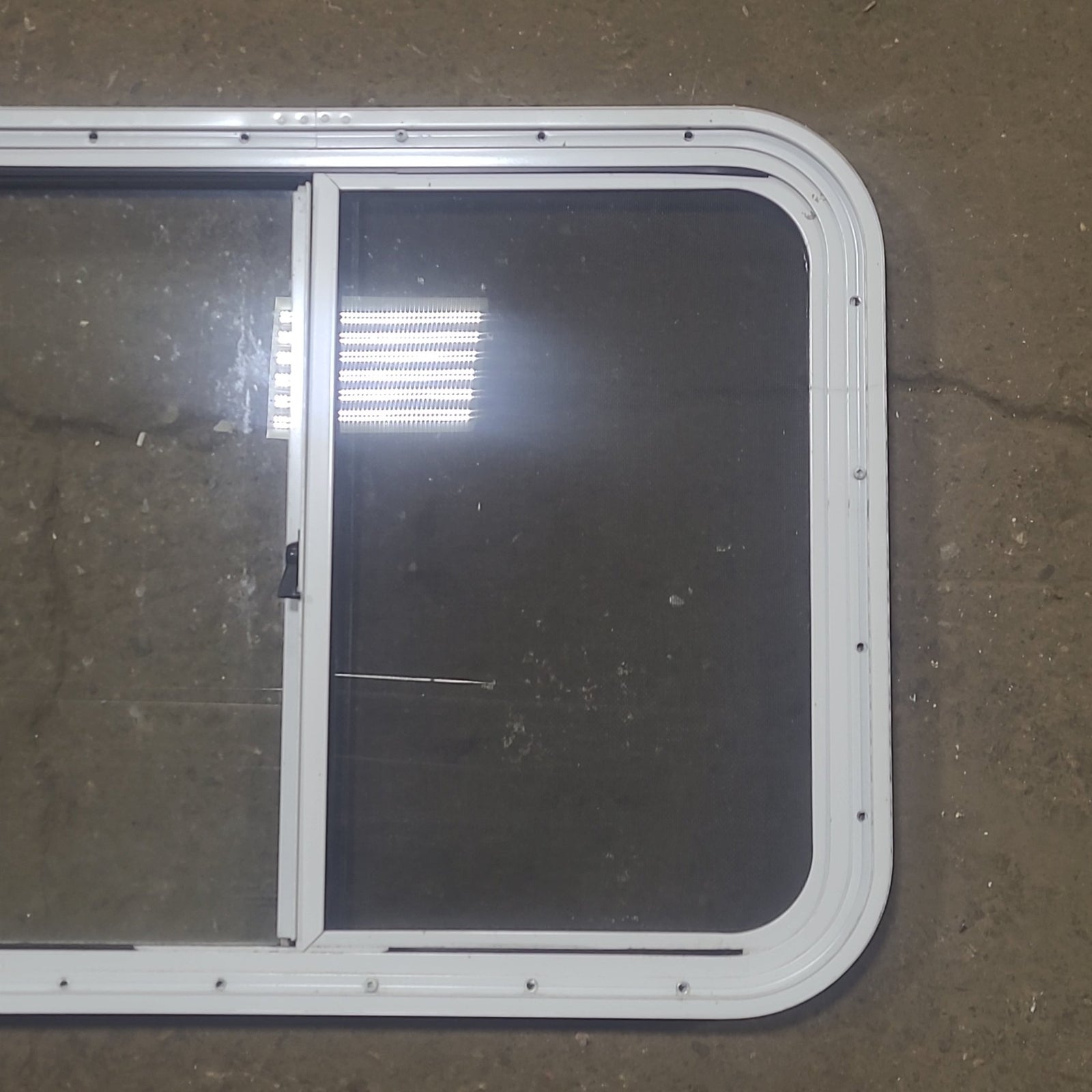 Used White Radius Opening Window : 26 1/2