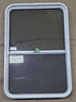 Used White Radius Opening Window : 26 1/4" W x 39 3/4" H x 2" D - Young Farts RV Parts