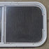 Used White Radius Opening Window : 30" W x 15" H x 1 1/8" D - Young Farts RV Parts