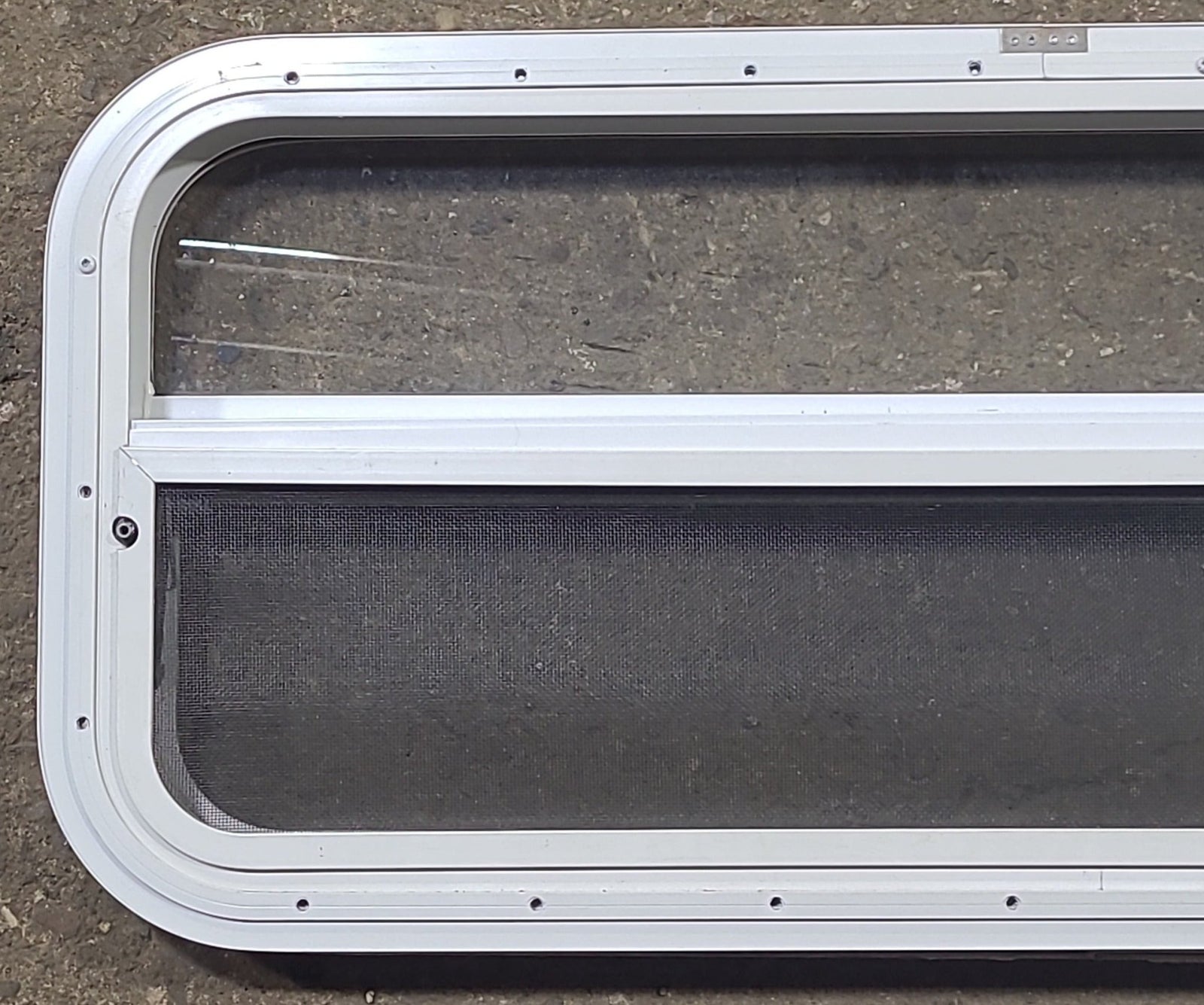 Used White Radius Opening Window : 35 1/2