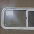 Used White Radius Opening Window : 36 1/4" W x 14 3/4" H x 1 3/4" D - Young Farts RV Parts