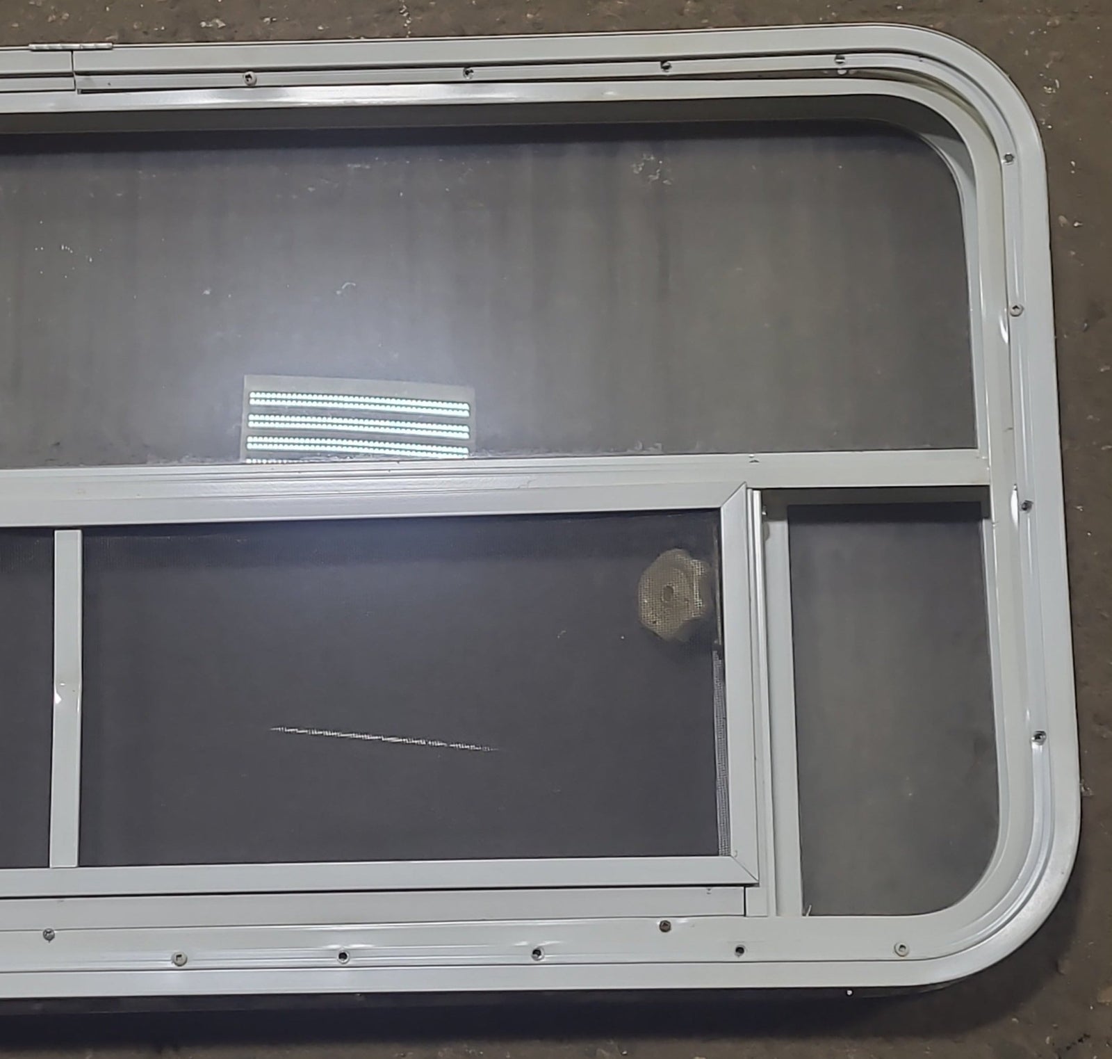 Used White Radius Opening Window : 45 1/2