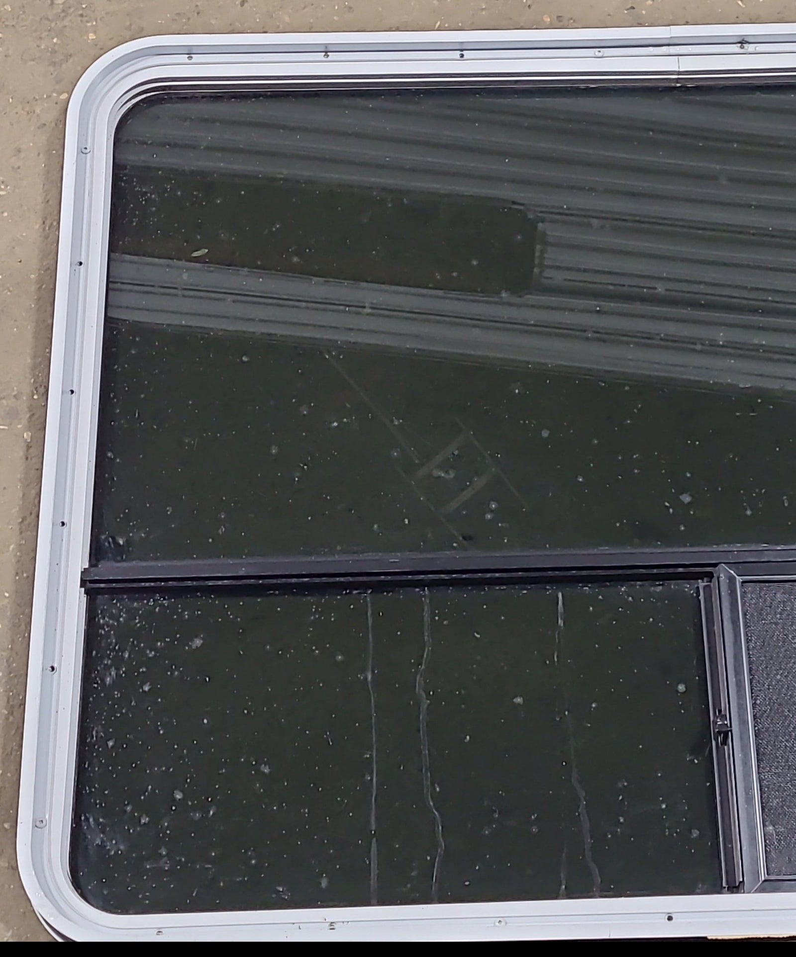 Used White Radius Opening Window : 48 1/4